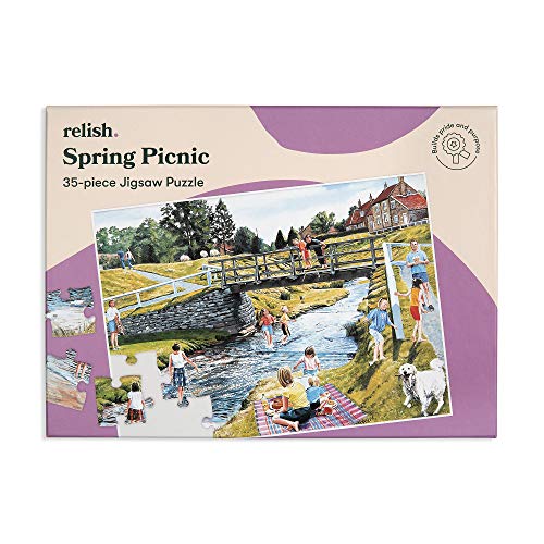 Relish ‘Spring Picnic’ Puzle de 35 Piezas diseñado para Personas ancianas con Demencia / Alzheimer’s