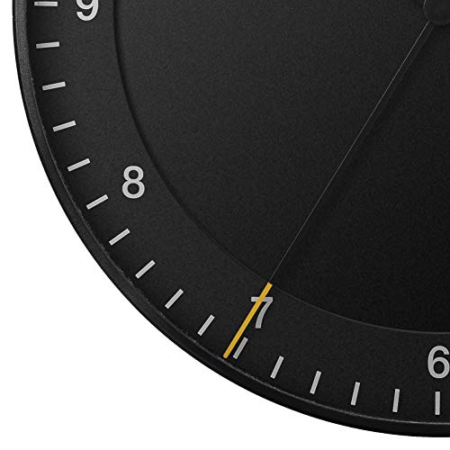 Reloj de Pared analógico Grande clásico de Braun con Movimiento de Agujas silencioso, de fácil Lectura, diámetro del 30 cm en Negro, Modelo BC17B.