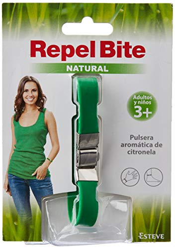 REPEL BITE NATURAL ADULTO pulsera citronela. Pulsera AntImosquitos. Ajustablepara muñeca y tobillo. Resistente al agua. Duración 3 semanas.