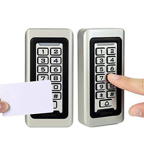 Retekess T-AC03 Control de Acceso Puerta, Teclado Acceso Impermeable IP68, Teclado Táctil Proximidad para RFID Sistema de Control de Acceso 125KHz Retroiluminación 2000 ID Wigan 26 Garaje Departamento
