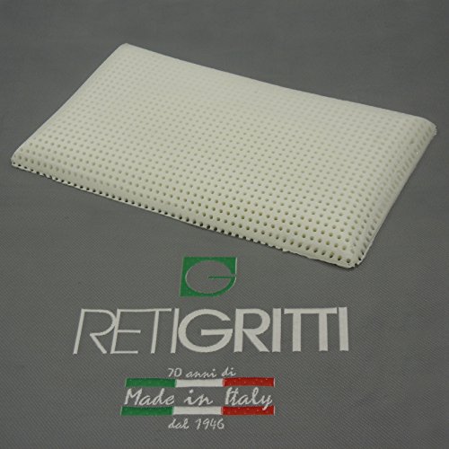 RETI GRITTI Almohada Baby Memoryfoam apta para niños de 3 a 9 años-80 x 40 x 7,5 cm – perforada