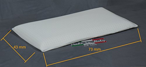 RETI GRITTI Almohada Baby Memoryfoam apta para niños de 3 a 9 años-80 x 40 x 7,5 cm – perforada