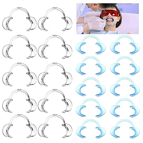 Retractor de mejilla esquina boca retenedor plástico Forma C dental herramientas claras Odontología Dentales Blanqueamiento de protector bucal