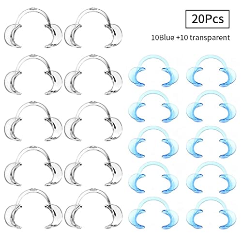 Retractor de mejilla esquina boca retenedor plástico Forma C dental herramientas claras Odontología Dentales Blanqueamiento de protector bucal