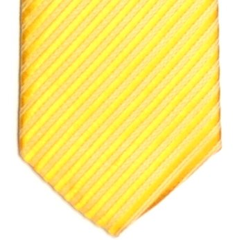 Retreez Corbata fina para hombres con textura de rayas Amarillo