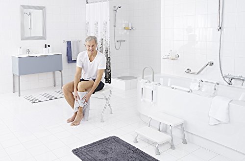 Ridder A0050301 - Taburete Plegable para el baño, Color Blanco