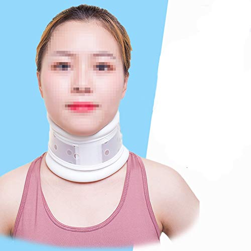Rígido Ajustable Cuello Cervical Cuello de Alivio de Cuello de Cuello Tipos de Soporte de tracción Cervical Hombro Dolor de Alivio Color Blanco 409 (Size : Medium)