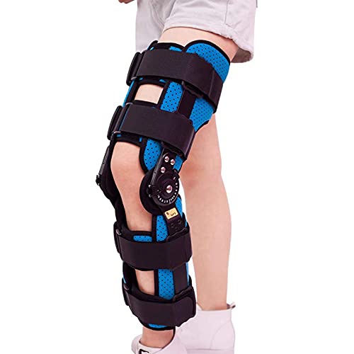 Rodilla ROM Ortesis Inmovilizador De Ortesis Para Lesiones, Rodillera Ajustable Con Bisagras Estabilizador De Férula ROM Soporte De Rodilla Para Artritis LCA Menisco Lesión Del Ligamento Desgarro
