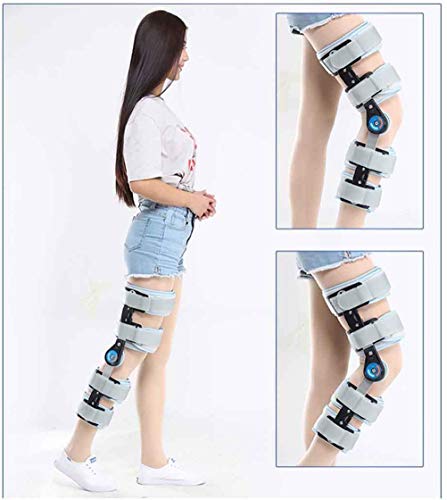 Rodillera ROM con Bisagras, Inmovilizador Ajustable De Ortesis De Rodilla Postoperatoria, Soporte Posoperatorio para Lesiones, para Lesiones De LCA, PCL, Tendones, Ligamentos Y Meniscos