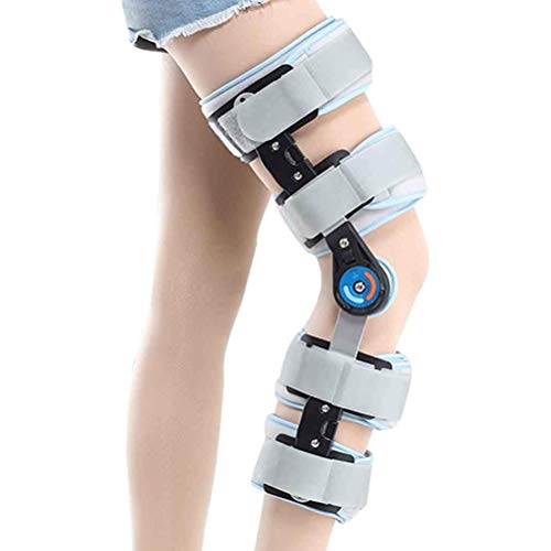 Rodillera ROM con Bisagras, Inmovilizador Ajustable De Ortesis De Rodilla Postoperatoria, Soporte Posoperatorio para Lesiones, para Lesiones De LCA, PCL, Tendones, Ligamentos Y Meniscos