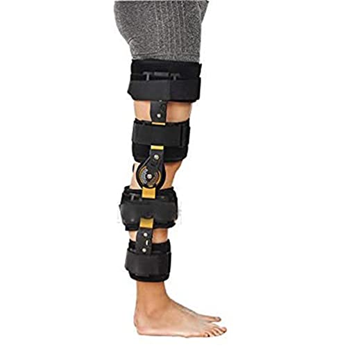 Rodillera ROM con Bisagras, Protector De Inmovilizador De Ortesis De Soporte De Rodilla Ajustable Postoperatorio, para Lesiones De LCA, Alivio del Dolor En Las Articulaciones, Osteoartritis