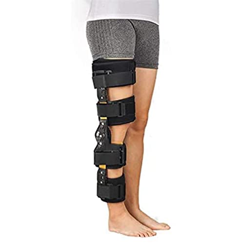 Rodillera ROM con Bisagras, Protector De Inmovilizador De Ortesis De Soporte De Rodilla Ajustable Postoperatorio, para Lesiones De LCA, Alivio del Dolor En Las Articulaciones, Osteoartritis