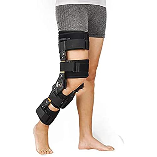 Rodillera ROM con Bisagras, Protector De Inmovilizador De Ortesis De Soporte De Rodilla Ajustable Postoperatorio, para Lesiones De LCA, Alivio del Dolor En Las Articulaciones, Osteoartritis
