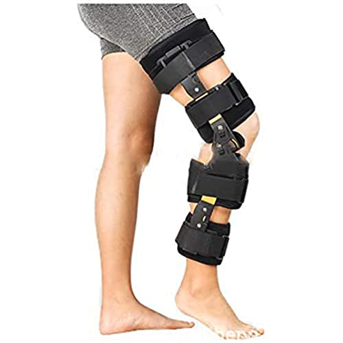 Rodillera ROM con Bisagras, Protector De Inmovilizador De Ortesis De Soporte De Rodilla Ajustable Postoperatorio, para Lesiones De LCA, Alivio del Dolor En Las Articulaciones, Osteoartritis