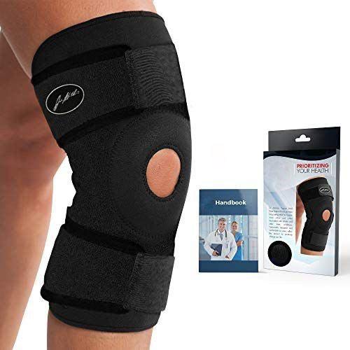 Rodillera Rotuliana Compresión con Cobre Desarrollada por Médicos - Alivio Dolor Articular, Menisco y Bursitis - Ideal Running Crossfit Powerlifting - Incluye Libro Manual Escrito por Médico - Negra