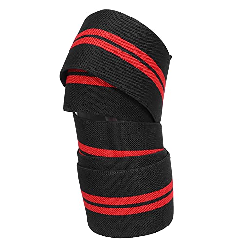 Rodilleras, Aumentan La Estabilidad De La Rodilla Y Garantizan La Seguridad Deportiva Las Rodilleras Deportivas Mantienen El Calor Corporal Para Calentar La Articulación De La Rodilla(Rojo negro)