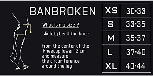 Rodilleras BANBROKEN (2 unds) - 5mm Knee Sleeves - Gimnasio, Deporte Funcional, CrossTrain, Levantamiento de Pesas, Running y Otros Deportes. 1 PAR - Unisex. (Amarillo, Large)