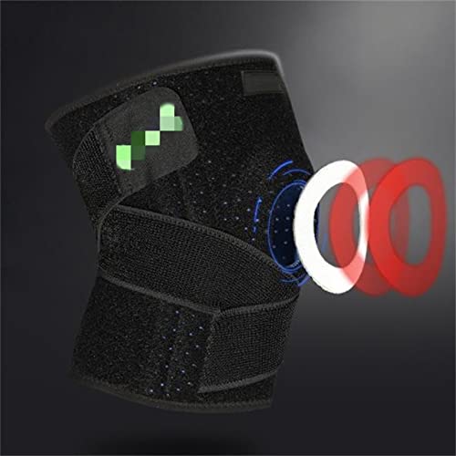 Rodilleras Deportivas Hombres y Fitness Fitness Profesional Anti-Collision Knee Pads Straps Presturized Ballball Rodilleras Actividades Convenientes (Color : Black, Size : One Size)