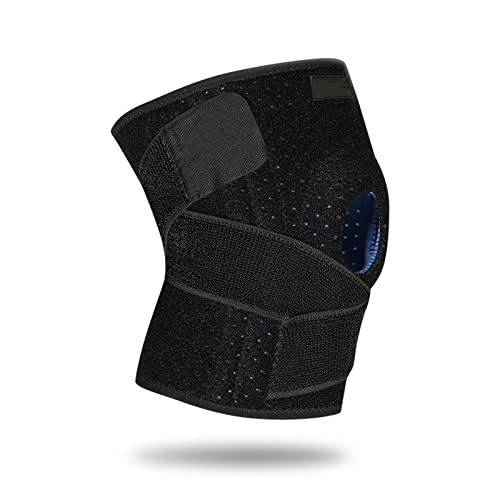 Rodilleras Deportivas Hombres y Fitness Fitness Profesional Anti-Collision Knee Pads Straps Presturized Ballball Rodilleras Actividades Convenientes (Color : Black, Size : One Size)