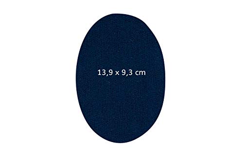 Rodilleras para chándal | Parches termoadhesivos para reparar ropa deportiva. 6 Coderas o rodilleras de 13,9 x 9,3 cms. Color: Azul marino