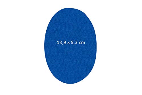 Rodilleras para chándal | Parches termoadhesivos para reparar ropa deportiva. 6 Coderas o rodilleras de 13,9 x 9,3 cms. Color: azulina
