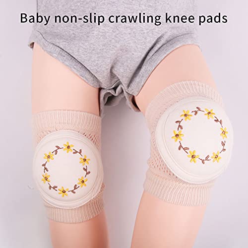 Rodilleras para GatearRodillera Bebe Gateo Rodillera para BebéS Evita Que Los BebéS Se Lastimen Al Gatear Malla Transpirable DiseñO De ProteccióN Tridimensional Coffee