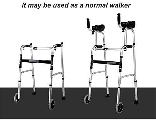 Rollator Walker, 4 ruedas Médico Rolling Walker Upwalker Movilidad Ancianos Adultos Altos Personas Pro Rolling Walker S, Altura ajustable de trabajo pesado Aluminio, Casa al aire libre para exteriores
