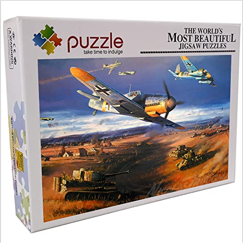 Rompecabezas clásico para niños, rompecabezas de papel de 1000 piezas, rompecabezas de la Segunda Guerra Mundial, rompecabezas imposible, juego de rompecabezas 70x50cm-militar