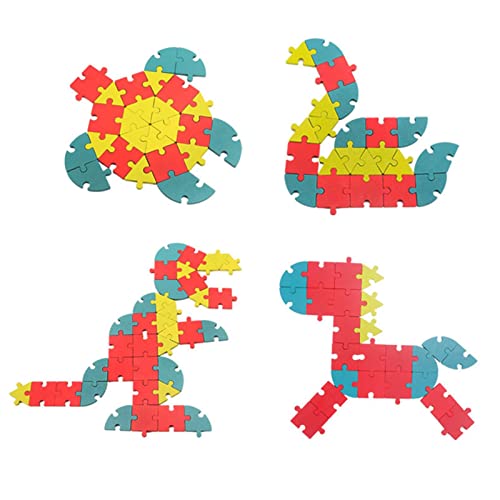 Rompecabezas de formas, juguetes de terapia ocupacional, rompecabezas de animales, rompecabezas de madera, juego de rompecabezas y juguete de inteligencia con 40 piezas de colores vivos y materiales e