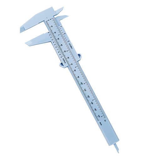 rongweiwang Pie de Rey 150mm de Deslizamiento de plástico Portable del calibrador Vernier de plástico del calibrador portátil Medida Regla para Trabajar la Madera Trabajo del Metal, Azul