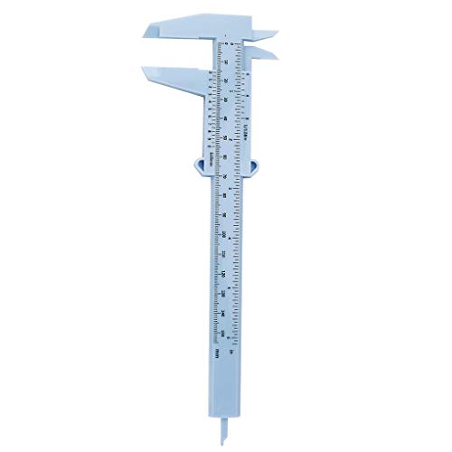 rongweiwang Pie de Rey 150mm de Deslizamiento de plástico Portable del calibrador Vernier de plástico del calibrador portátil Medida Regla para Trabajar la Madera Trabajo del Metal, Azul
