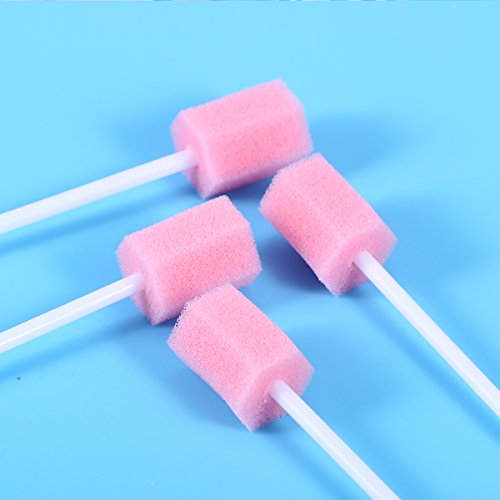 ROSENICE Hisopos Dental Hisopos Espuma Bucales Oral Desechables Rosa 100 Unidades