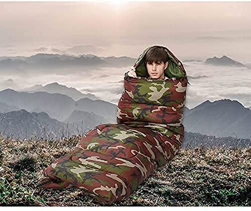 Saco de Dormir, Saco de Dormir de Momia con Saco de compresión - 3 Estaciones (Lavable) Pluma de plumón de Ganso Natural para Adultos, cálido, Compacto, liviano, Saco de Dormir para Acampar