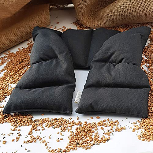 Saco Térmico Semillas - Saco Semillas Microondas Grande (80 x 15 cm) para Rodear Todo el Cuello y Calmar Eficazmente el Dolor Cervical - Calor Cervical con Olor a Lavanda y Romero (Thermikoa)