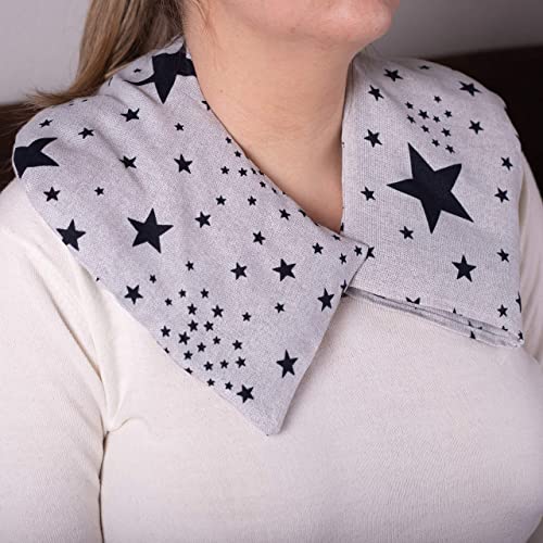 Saco Térmico Semillas - Saco Semillas Microondas Grande (80 x 15 cm) para Rodear Todo el Cuello y Calmar Eficazmente el Dolor Cervical - Calor Cervical con Olor a Lavanda y Romero (Thermikoa)