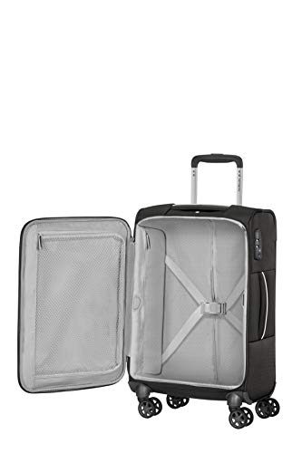 Samsonite Popsoda - Spinner L - Maleta expandible, 78 cm, 105/112.5 L, Negro (Black)