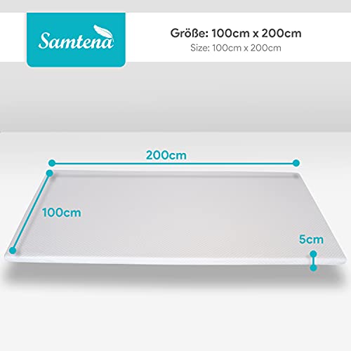Samtena Colchón Topper viscoelástico de Espuma con Efecto Memoria, 100x200x5cm