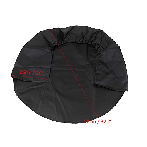 SANON 4Pcs 32 Pulgadas Universal Impermeable Coche Camión Camper Remolque Neumáticos Cubre Rueda Cubierta Protectora Negro