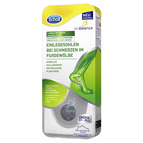 Scholl Scholl In-Balance - Plantillas para aliviar el dolor del arco del pie, 63 g