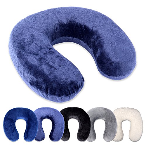 Schramm® Almohada para Cuello Almohada para Cuello 5 Colores seleccionables para Cuello Ortopédico para Cuello con Memoria Espuma para Cuello, Farbe:Blau