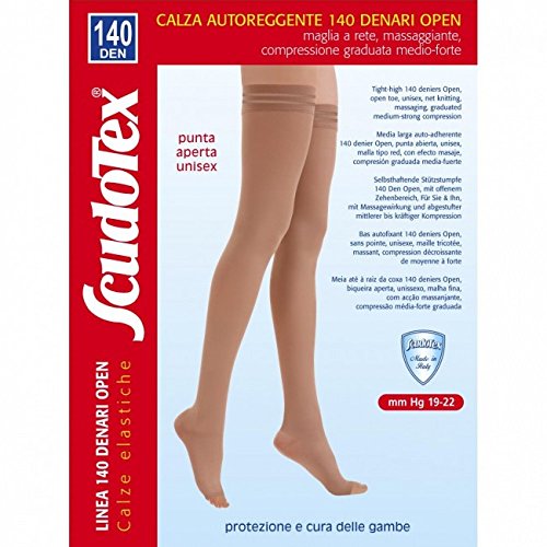 Scudotex Media Larga Auto-Adherente 140 Open Denier Open Punta Abierta Color Nature Talla 4-1 unidad