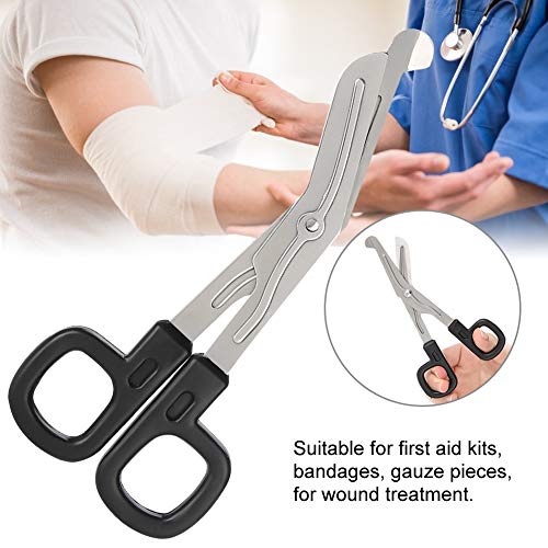 Semme Tijeras de Gasa de Acero Inoxidable, Tijeras de Codo, Tijeras de Rescate, Tijeras de Emergencia, para clínica hospitalaria y hogar