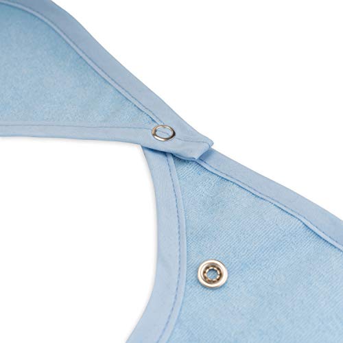 Sensalou Babero para Adultos - Protector Ropa Impermeable con Botón - 90x45cm