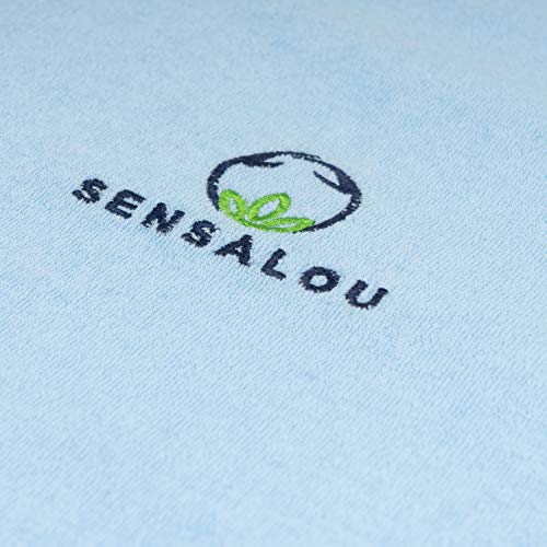 Sensalou Babero para Adultos - Protector Ropa Impermeable con Botón - 90x45cm