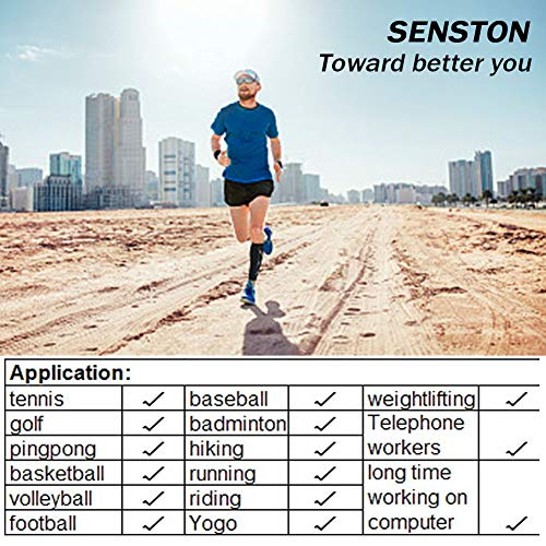 Senston Muñequeras de Compresión 2 Piezas Deportes Banda Munequera Baloncesto Munequeras Tenis Wrist Wraps para Bádminton,Gimnasio,Ciclismo, Voleibol, Fútbol, Capacidad de absorción Ligera