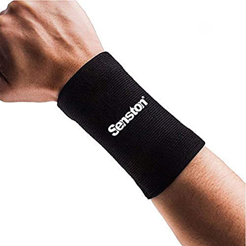Senston Muñequeras de Compresión 2 Piezas Deportes Banda Munequera Baloncesto Munequeras Tenis Wrist Wraps para Bádminton,Gimnasio,Ciclismo, Voleibol, Fútbol, Capacidad de absorción Ligera
