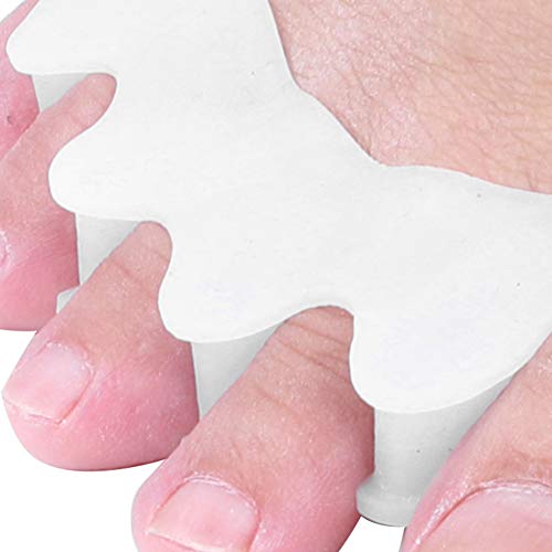 Separador De Dedos De 4 Pares Gel De Sílice Separador De Dedos De 2 Dedos Herramienta Ortopédica para Aliviar El Dolor De Juanetes De Corrección Tamaño Medio