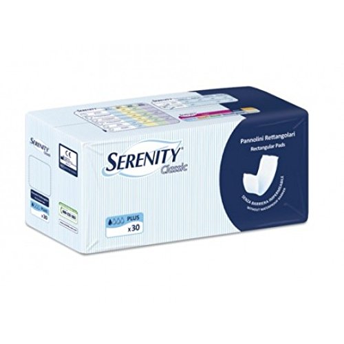 Serenity Serenity - Pañal rectangular sin barreras – Paquete de 30 unidades x 2000 g