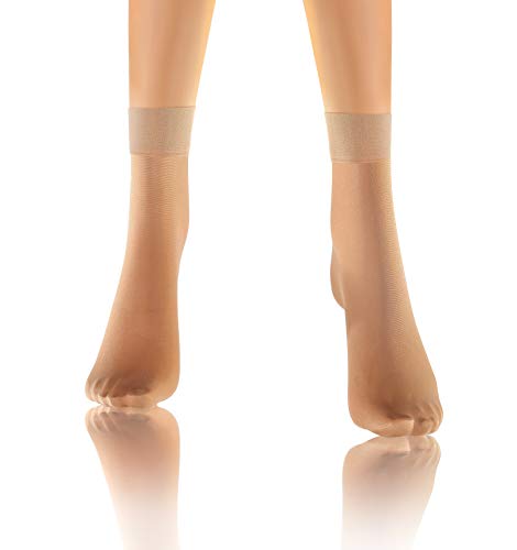 Sesto Senso Tobilleros Calcetines Medias Cortas Mujer 15 DEN Transparantes 4 Pares Naturale 2x2pack