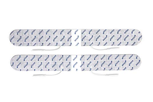 Set de 2 electrodos para la espalda de 33x4 cm axion | para aparato TENS EMS electroestimulador | Electrodos largos especiales | Parches autoadhesivos TENS